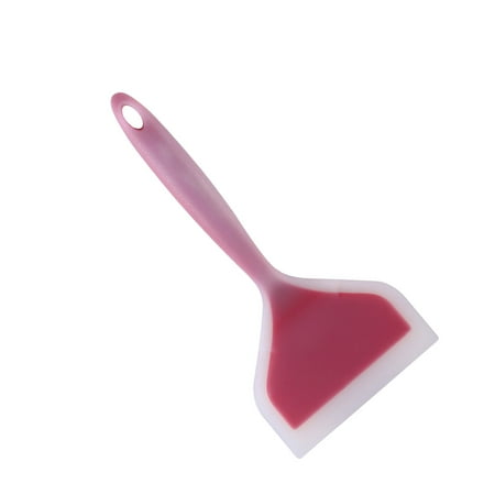 

Silicone Kitchen ware Cooking Utensils Spatula Beef Meat Egg Kitchen Scraper Wide Pizza Cooking Tools Non\-stick Translucent red