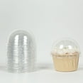 thumbnail image 2 of BalsaCircle 50 Clear Disposable Plastic Dome Lids for Cupcake Liners Wedding Party Events Decorations Supplies, 2 of 8