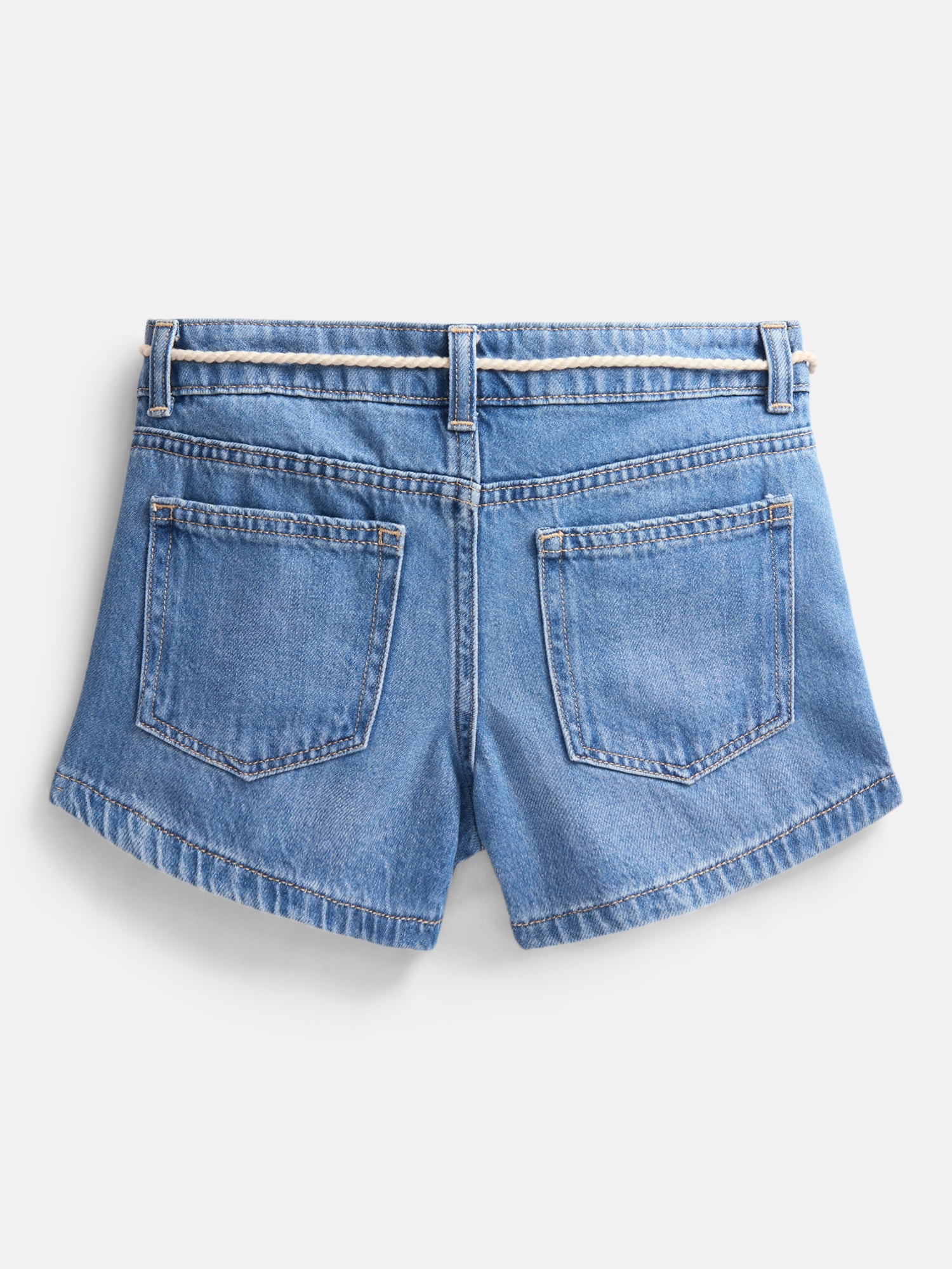 Weekend Academy Girls Denim Shorts with Tie Cord, Sizes 4-18