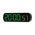 thumbnail image 3 of Reloj de escritorio, reloj de escritorio electrónico, pantalla LED, reloj de pared digital silencioso, reloj LED, para decoración interior de cabecera Negro y verde Macarena Despertador, 3 of 8