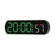 thumbnail image 2 of Reloj de pared LED, reloj electrónico de escritorio, reloj digital multifuncional moderno para Negro y verde, 2 of 9
