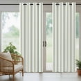 thumbnail image 3 of 1 Panel Outdoor Curtains for Patio Waterproof 54"x84", Green Stripe Weatherproof Privacy Outsides Curtains, Modern Farmhouse Geometric Striped Grommet Thermal Drapes for Cabana Porch Pergola, 3 of 8