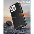 thumbnail image 4 of CaseBorne R Series Case for [iPhone 13 Pro] Aluminum Frame Aramid Fiber Kevlar Backplate - Black, 4 of 5