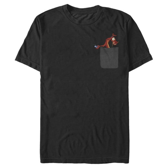 Men's Mulan Mushu and Cri-Kee Faux Pocket Graphic T-Shirt