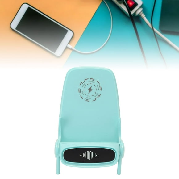 Soporte para Teléfono Celular Para Silla, Soporte para Teléfono Móvil 3 en 1, Cargador Rápido Inalámbrico con Altavoz, Soporte de Carga Inalámbrico para Teléfono,