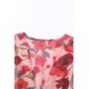 thumbnail image 3 of ABPHQTO Mini vestido rojo con cuello en V y manga farol anudado en niveles para mujer, 3 of 5