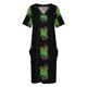thumbnail image 4 of GFP - Vestido holgado con bolsillos y proteína fluorescente verde para mujer, vestido de fiesta de lujo para mujer, 4 of 7