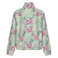 thumbnail image 6 of Jackets for Women Winter Coat Jackets Flannel Stand Collar Jacket(Floral Watercolor Pattern,Size:S-4XL), 6 of 7