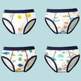 thumbnail image 2 of Toddler Underwear Boys Size 7-8 Years Kids Baby Cute Cartoon Comfortable 4Pcs Adorable Colorful Lightweight Delicate White Girls Training Pants, 2 of 3