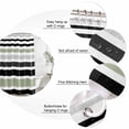 thumbnail image 6 of Sage Green Black Stripe Waterproof Fabric Shower Curtain,Modern Abstract Coarse Striped Waterproof Fabric Shower Curtain for Bathroom Curtains Bathtubs Shower Curtains with 12 Hooks Extra Long 72x96, 6 of 8