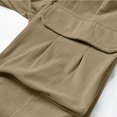thumbnail image 7 of ZQUUVOU Mans Winter Pants Cargo Velvet Pockets Elastic Waist High Waist Straight-Leg Workwear Pants C-Khaki, 7 of 7