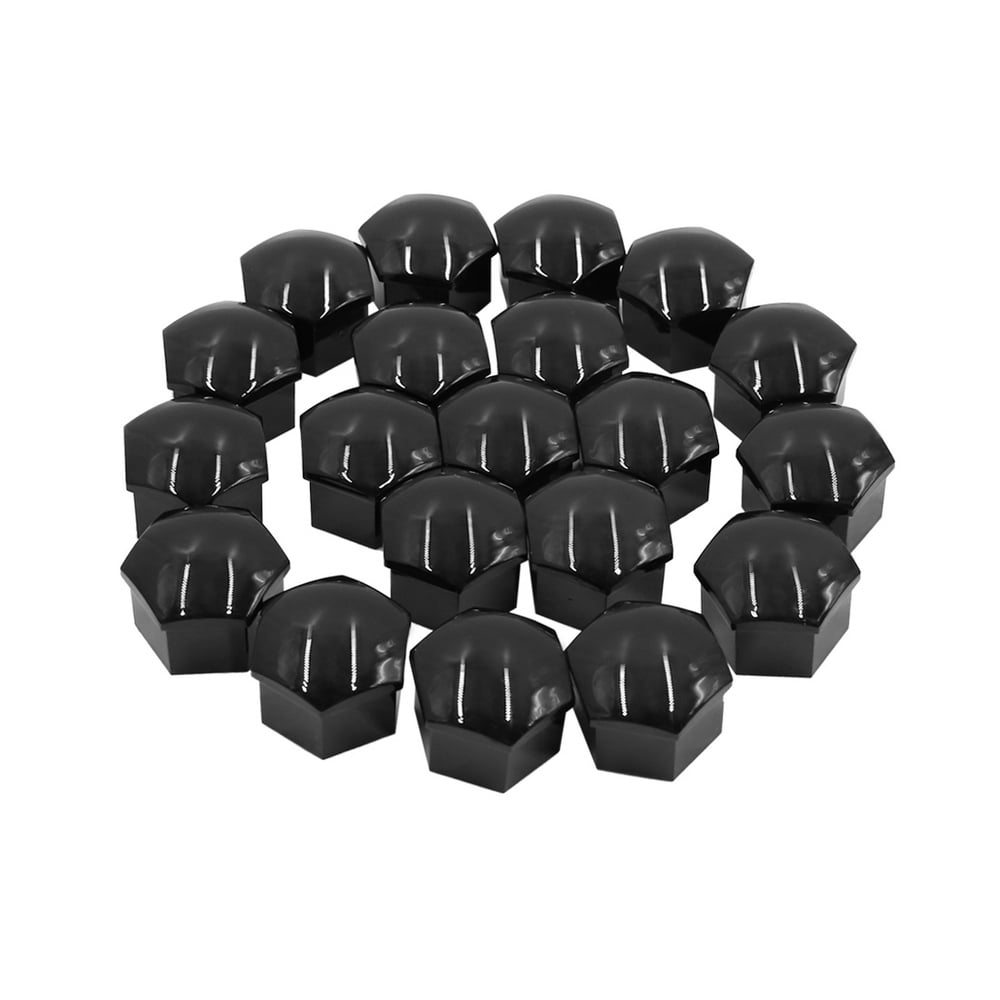 20pcs Black 19mm Car Wheel Lug Nut Cap Tyre Hub Screw Bolt Dust Cover