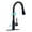 Matte Black, variant on Sunrinx Pull Down Kitchen Faucet, Stainless Steel Sink Faucet with 3 Spray Modes & 360° Swivel Spout, Brushed Nickel