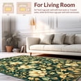 thumbnail image 2 of ODIKA 2'x3' Machine Washable Non-Slip Area Rug, Green and Gold Flower High Traffic Rug, Green, 231685, 2 of 7