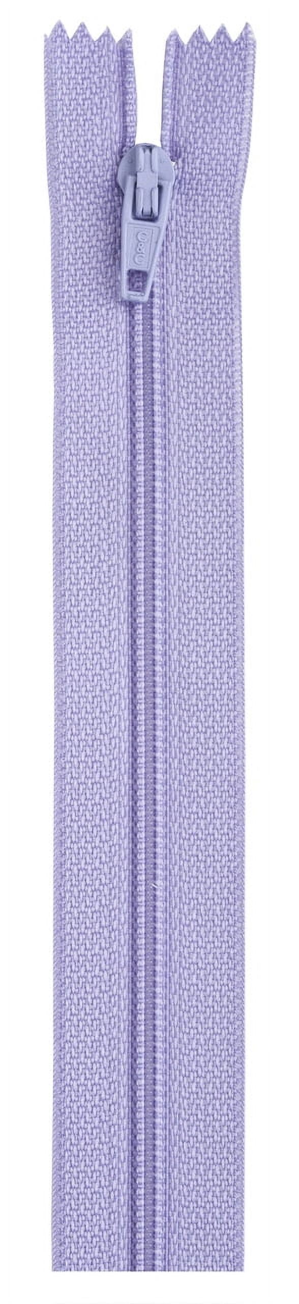 Coats & Clark Polyester 22" All Purpose Lilac Sewing Zipper, 1 Each