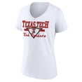thumbnail image 2 of Women's White Texas Tech Red Raiders Triangle Origin V-Neck T-Shirt, 2 of 3