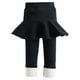 thumbnail image 5 of Legging de invierno para niñas con faldas, falda pantalón gruesa y cálida con forro polar para niños pequeños, medias de algodón para niños, negro, 5 of 7