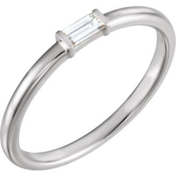 14K White 1/8 CTW Diamond Stackable Ring in 14k White Gold