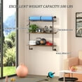 thumbnail image 4 of Industrial Pipe Shelf Rustic Wood Floating Shelves Wall Display Bookshelf Storage Rack Sundries Holder for Kitchen Office Bathroom Organization and Home Decor (), 4 of 7