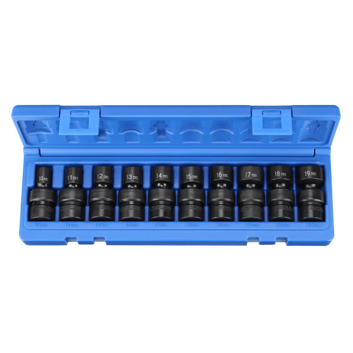 Grey Pneumatic 1210UM 3/8 Drive Metric Impact Socket Set Thin Wall Access