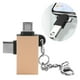 thumbnail image 4 of ZOUSSIQI 2PCS 2 In-1 USB OTG Adapter with USB 3.0 Interface USB to Type C Adapter Converter for Android(Gold with Chain ) EL225#53499, 4 of 9