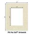 thumbnail image 2 of Off White Canvas Picture Frame Mat for 8x10 Frames - Fits 5x7 Photos - 10 Mats, 2 of 7