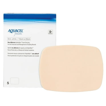 Aquacel Nonadhesive without Border Foam Dressing, 6 x 8 Inch (BX/5)