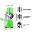 thumbnail image 4 of 1pc, Cheese Grater, Kitchen Mandoline Vegetable Slicer With 3 Interchangeable Blades, Rotary Grater, Ceative Slicer For Fruit, Grinder For Potato Carrot Nuts, Kitchen Supplies, Kitchen Tools, 4 of 5