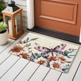 thumbnail image 4 of American Vintage Flowers Front Door Rugs 2x3 ft Country Butterflies Text Texture Small Rug for Entryway Non Slip Washable Bathroom Door Mat Absorbent Floor Mat for Indoor Entrance, 4 of 9