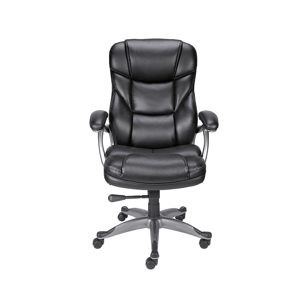 Staples Osgood Bonded Leather HighBack Manager's Chair Black 21076