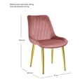 thumbnail image 5 of Set 2 Sillas Comedor Tapizadas Terciopelo Patas Doradas, 5 of 5