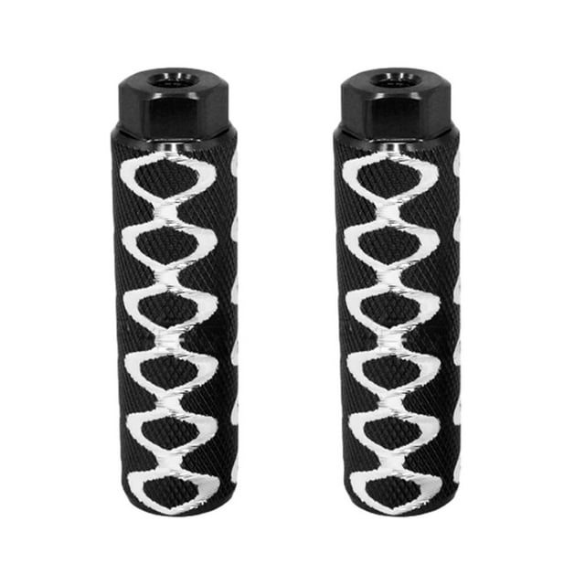 Justharion 2pcs Alloy Non-skid Surface Bike Pegs Smooth Operation And Enhanced Safety Easy To Install Stylish black 1Set