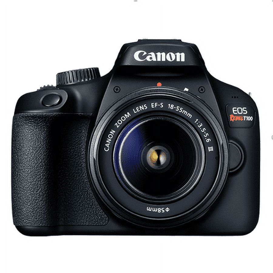Canon EOS Rebel T100 Digital SLR Camera with 18-55mm Lens Kit + 32GB SD Card +Buzz-Photo Essential Bundle - image 2 of 4