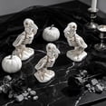 thumbnail image 4 of Halloween Crow Figurine Set, 3Pcs Resin Black Raven Skeleton Bird Statues with Red Eyes for Gothic Tabletop Decor, Spooky Party Props for Home Garden Yard Haunted House and Holiday Display, 4 of 6