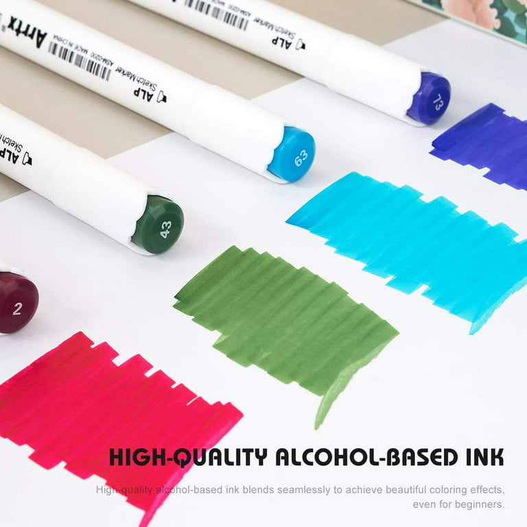 Ohuhu Alcohol Art Markers, Chisel Fine Dual Tips -Oahu Series- 200 Comic  Colors