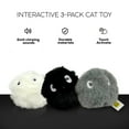 thumbnail image 3 of P.T. Supply Co. Chirp N Play Fluffy Kitty Balls, Interactive Cat Toy 3-Pack with Sound, 3 of 4