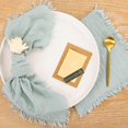 thumbnail image 5 of Ksopiavobs Handmade Cloth Napkins with Fringe Set of 8 Sage Cotton Linen Napkins 18"x18" Rustic Dinner Napkins Bulk for Wedding Party Baby Shower, 5 of 7