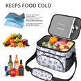 thumbnail image 5 of Lunch Box Pioneer Flower Floral Print Pattern Insulated Lunch Bag for Women Men,Medium Leakproof Lunchbox Cooler Bag Adjustable Strap,10 X 6.7 X 8 Inches, 5 of 6