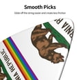 thumbnail image 7 of 6 Pieces California Gay Pride Flag Guitar Picks for Guitar Bass Music Instruments with 1 Pick Leather Pick Holder, 7 of 7