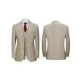 thumbnail image 2 of Beauty-Emily Men's 3-Piece Solid Color Pinstripe Suit Set, Jacket, Vest, Pants, for Wedding, Business, Party, Banquet, Prom, Formal Events, Performance, Travel, Holiday, Birthday, 2 of 7