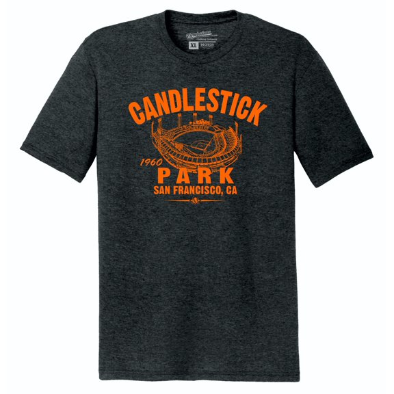 Throwbackmax Candlestick Park 1960 Baseball Premium Tri-Blend Tee Shirt