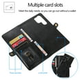 thumbnail image 5 of Galaxy S22 Ultra Case,Dteck Magnetic Leather Card Wallet Removable Shockproof Rubber Hybrid Case Cover For Samsung Galaxy S22 Ultra,Black, 5 of 7