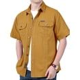 thumbnail image 2 of Fredd Marshall Men's 100% Cotton Short Sleeve Hiking Shirt with Pockets, 2 of 4