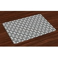 thumbnail image 1 of Ambesonne Black and White Place Mats Set of 4, Geometric Shape, Standard Size, Black and White, 1 of 4
