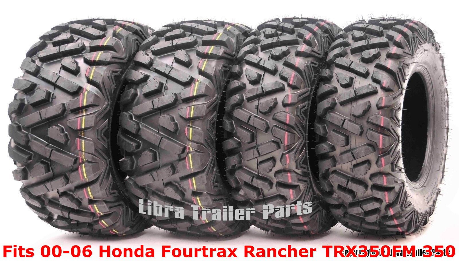 Set 4 ATV tires 24x812 & 24x911 0006 Honda Fourtrax Rancher TRX350FM