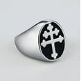 thumbnail image 3 of Valily Lorraine Cross Ring 14K White Gold Crux Vera Cross of Lorraine Rings for Men Jewelry S215, 3 of 6