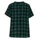 thumbnail image 5 of TaTaai Women's Summer Two Piece Outfit Plaid V-Neck Short Sleeve Button Blouse and Drawstring Waist Shorts Linen-Like Fabric Casual Matching Set Gift, 5 of 7