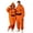 O388 Orange, variant on Curuila Halloween Adult Jumpsuit Hooded Hallowmas Pumpkin Flannel Pajamas For Women And Men Party Soft Sleepwear Jumpsuit Size L