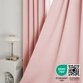 thumbnail image 5 of Deconovo Short Blackout Curtains for Small Windows Rod Pocket and Back Tab Curtains (42"x45", Coral Pink, 2 Panels), 5 of 8