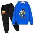thumbnail image 2 of Conjunto de sudaderas con capucha Lotso para niños, Woody, Buzz Lightyear, sudaderas con capucha de Toy Story de dibujos animados para niños, camisetas y pantalones largos, traje de 2 piezas para niño, 2 of 5